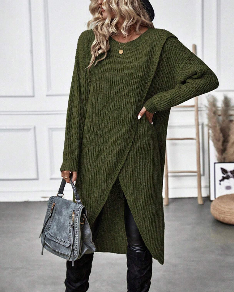 IGGY | Stylowa Sukienka-Sweter Casual z Bawełnianej Mieszanki
