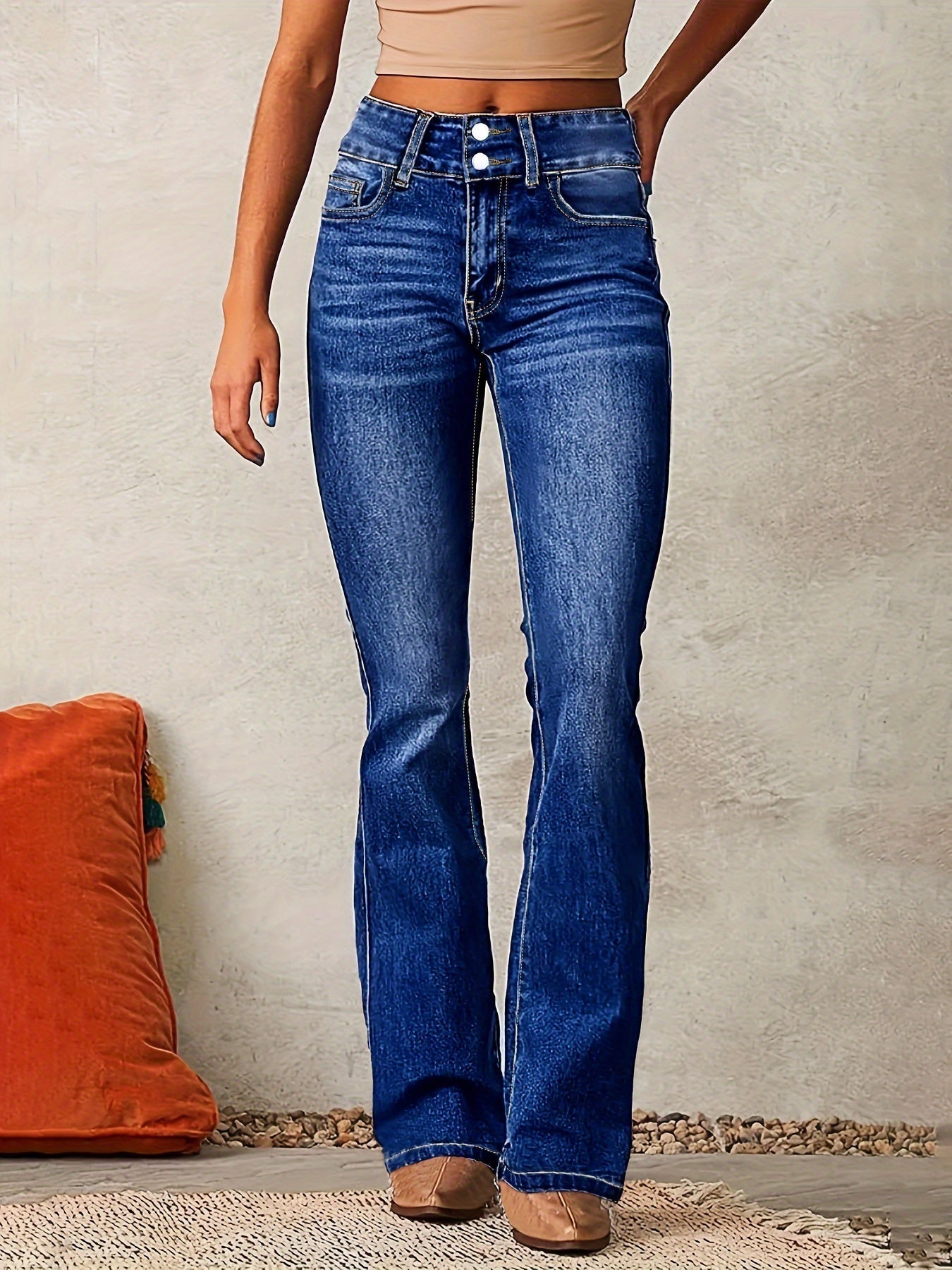 Natalia | Jeans z wysokim stanem i kobiecym krojem flare