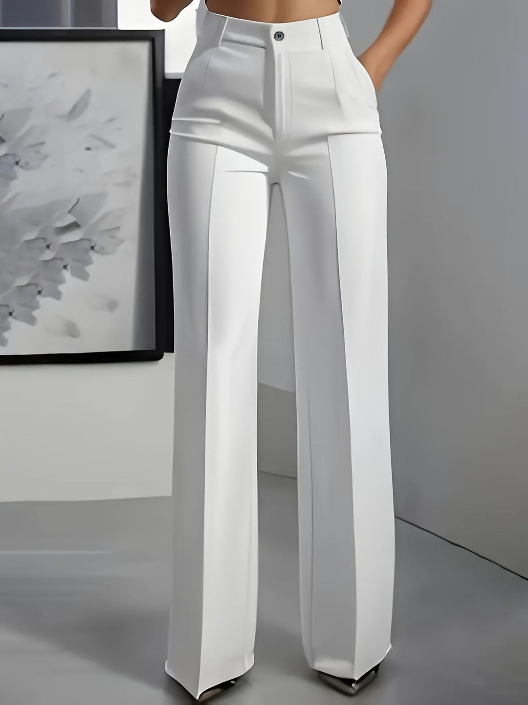 Charlotte - High waisted trousers with an elastic waistband