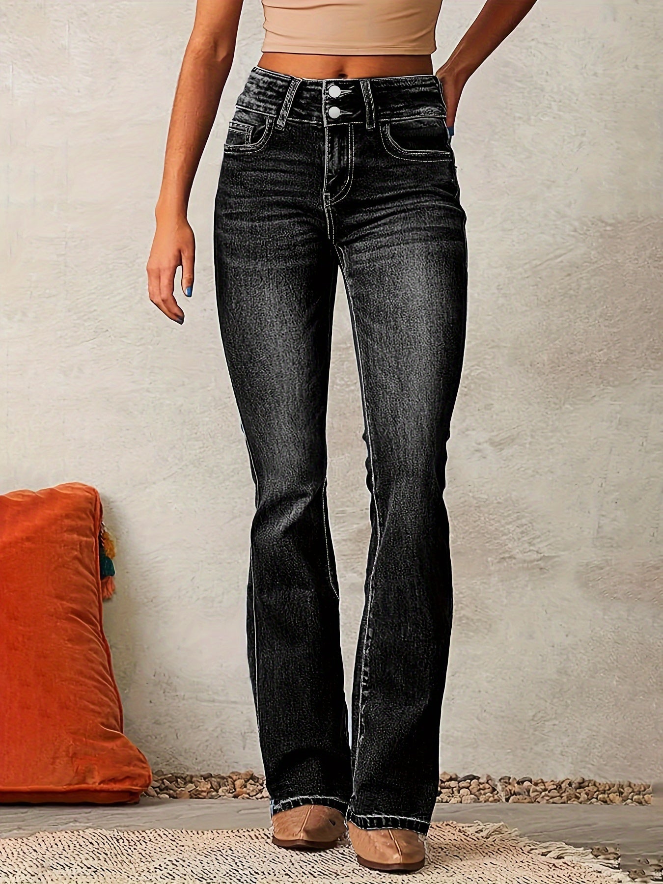 Natalia | Jeans z wysokim stanem i kobiecym krojem flare