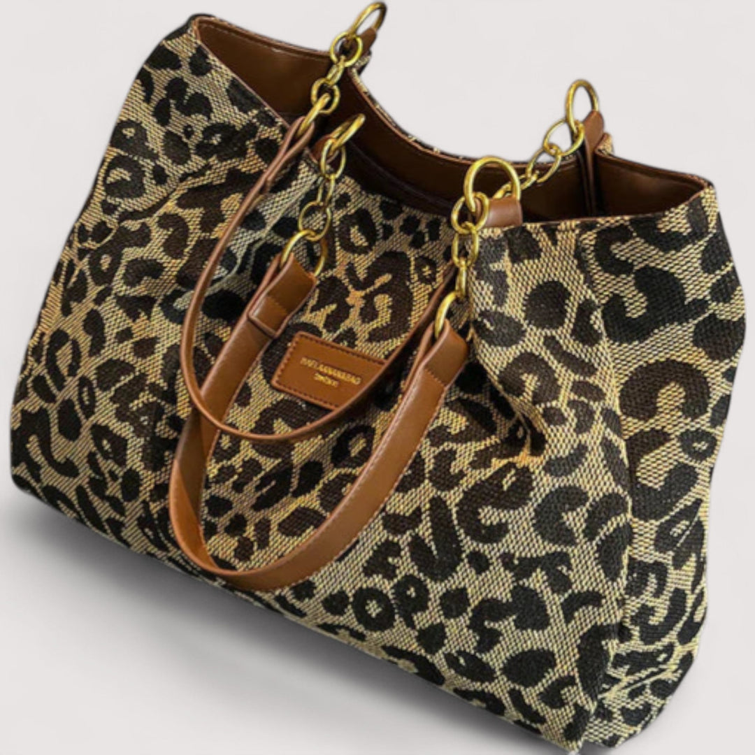 Olivia – Leopard Canvas Shopping Bag