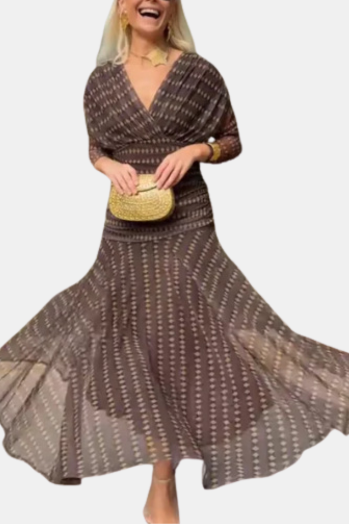 Sienna - Geometric Flow Dress