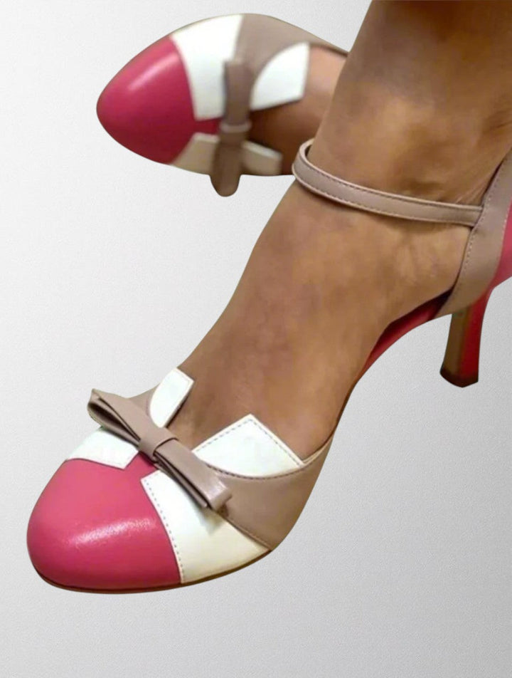 Olivia - Orthopaedic Heeled Sandals with Bow Detail