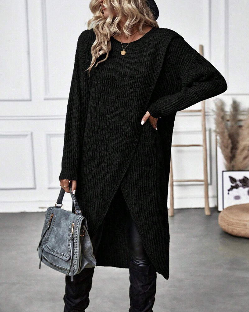 IGGY | Stylowa Sukienka-Sweter Casual z Bawełnianej Mieszanki