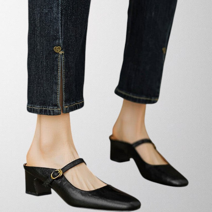 Olivia – Genuine Leather Mules