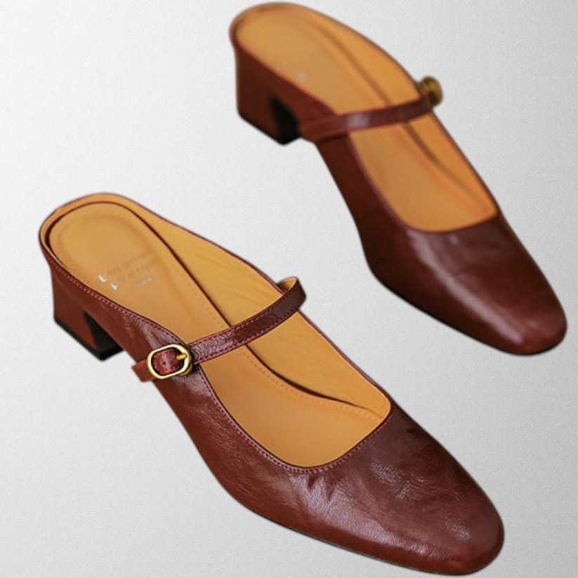 Olivia – Genuine Leather Mules