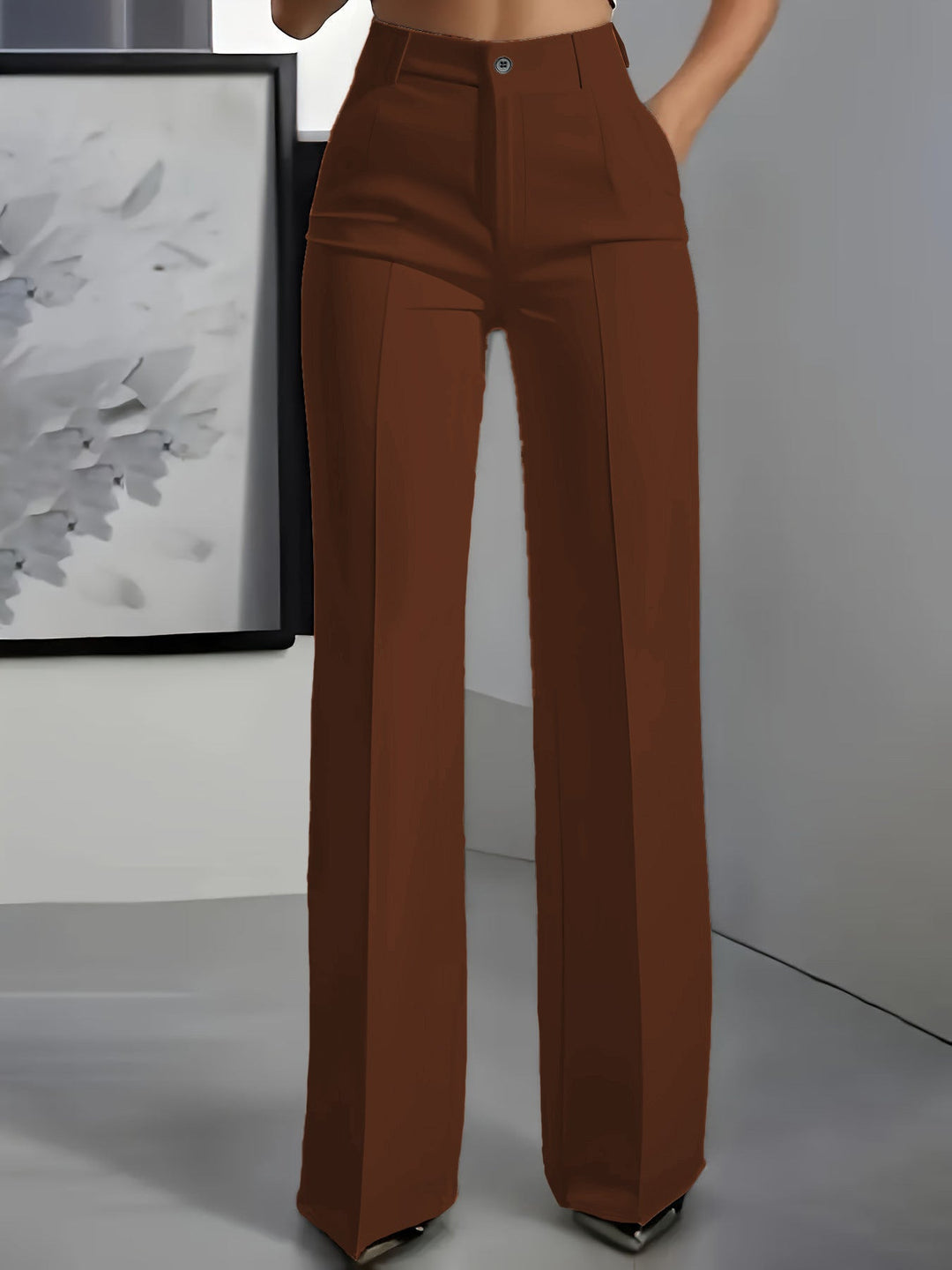 Charlotte - High waisted trousers with an elastic waistband