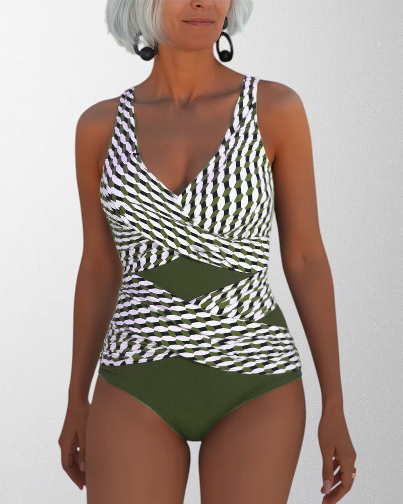 Olivia - Elegant Cross-Over Swimsuit with Corrective Effect