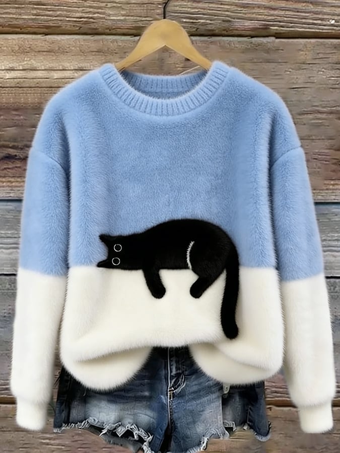 Sophia - Women’s sweatshirt with cat print