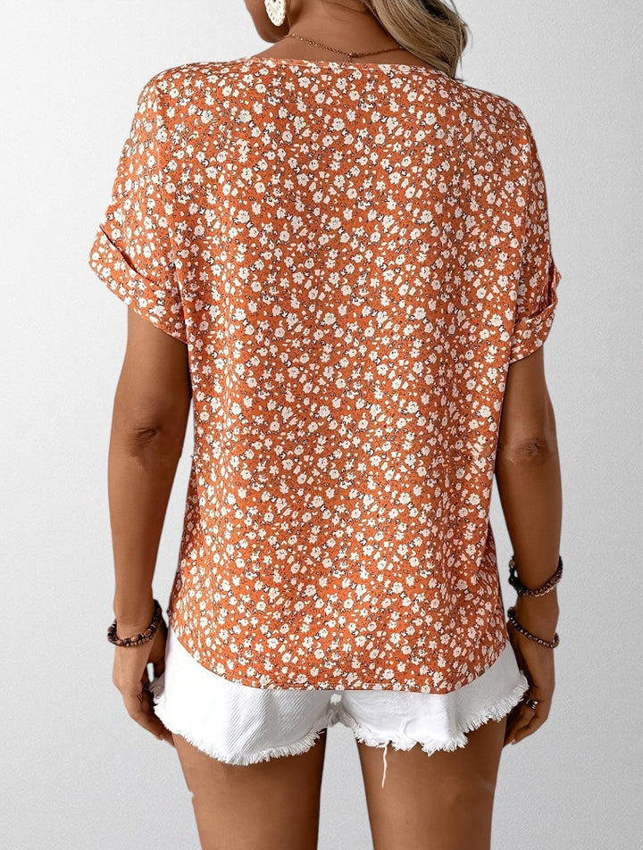 Olivia - Floral Button-Up Blouse