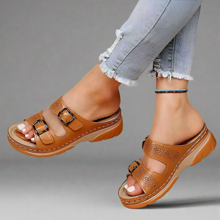 Verharda | Orthopaedic Leather Sandals with Instant Comfort