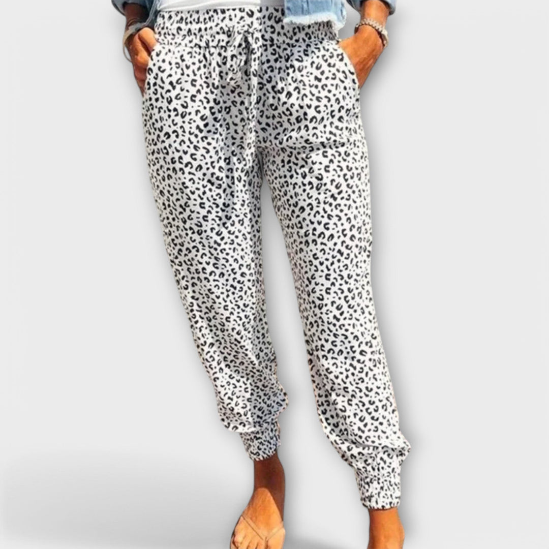 Feli - Wide-Leg Leopard Print Pants