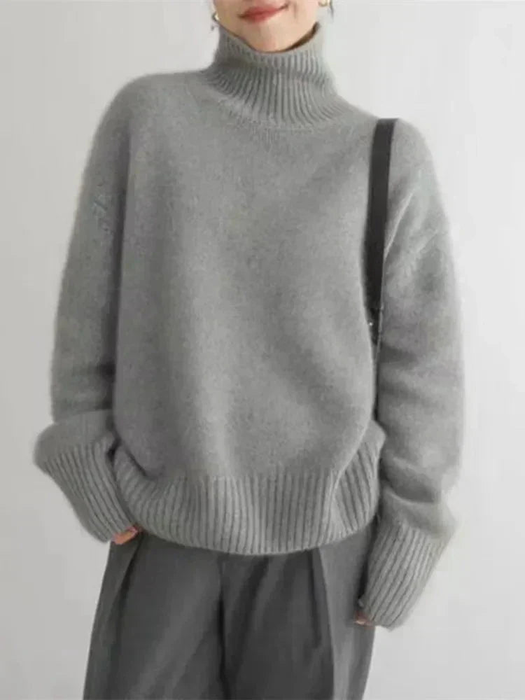 Diana - Soft and Comfortable High Neck Jumper