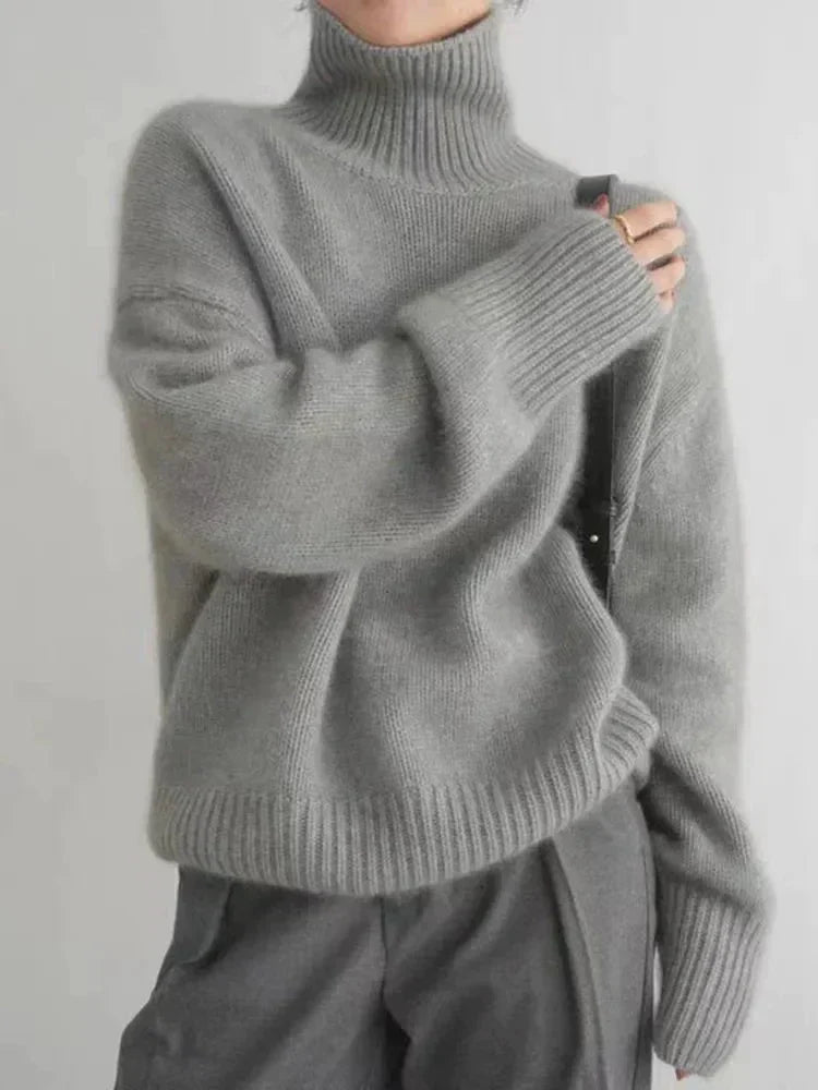 Diana - Soft and Comfortable High Neck Jumper