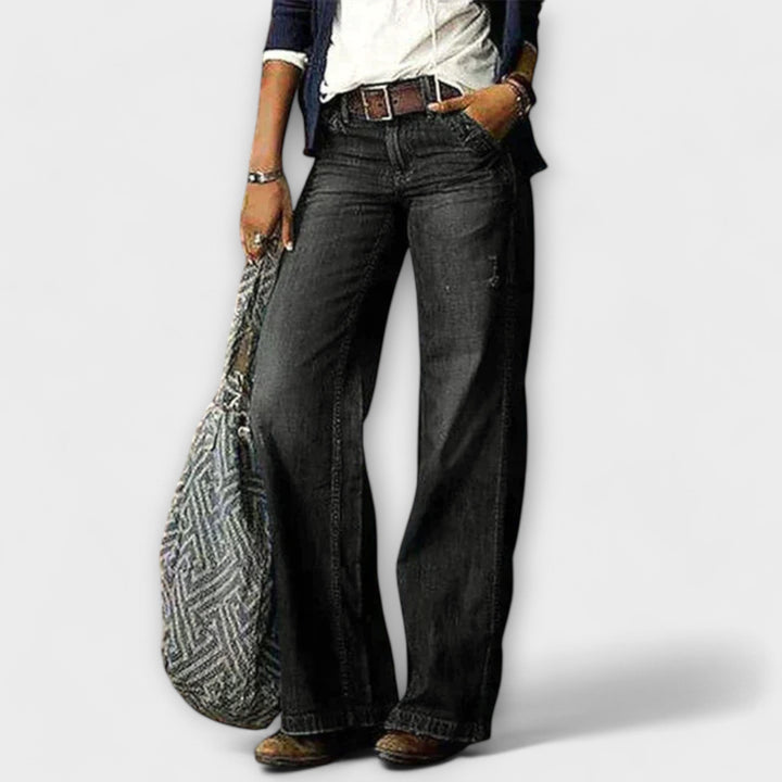 Cess - Wide-Leg Denim Pants