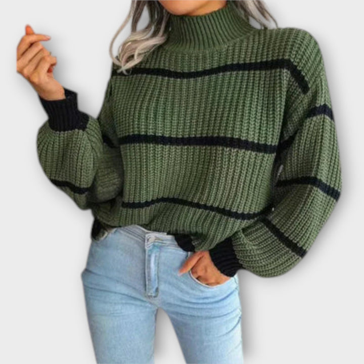 Chavala - Striped Turtleneck Jumper