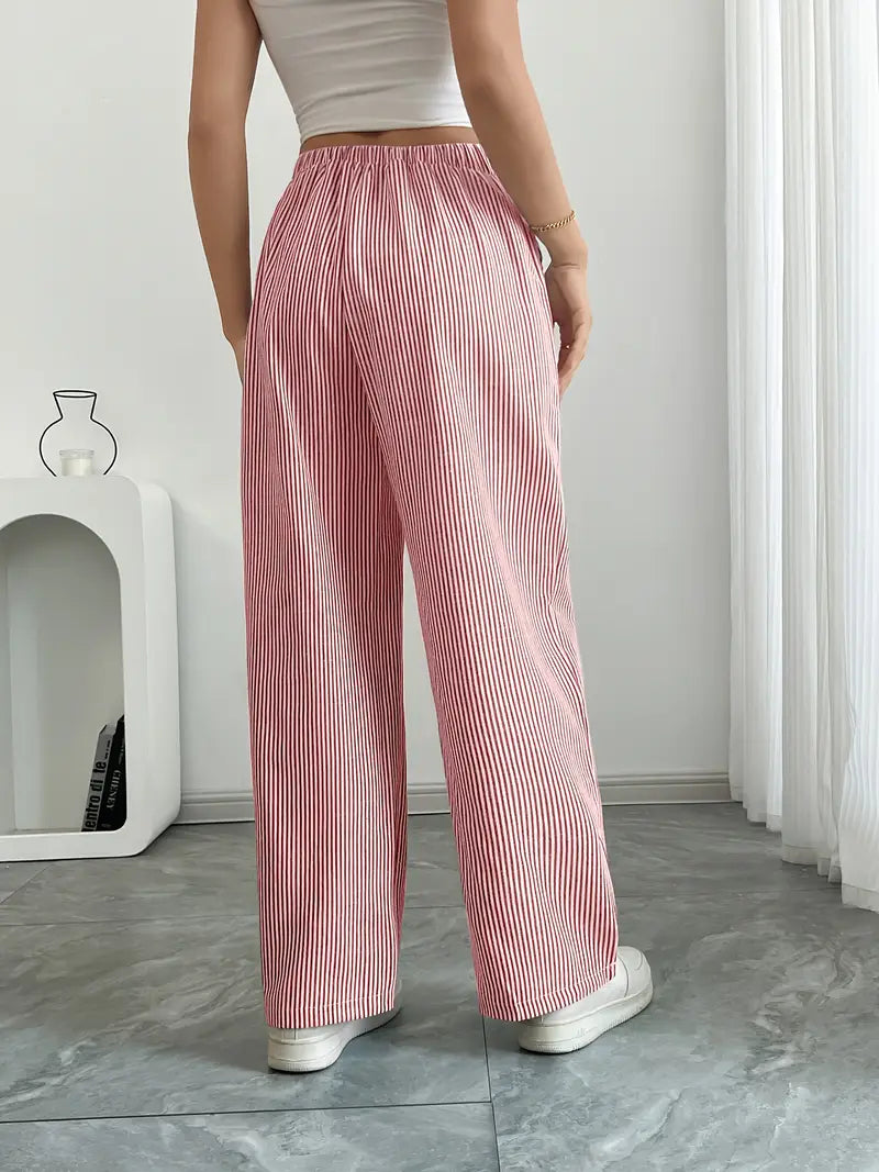 Alina™ | Elegant Striped Trousers with Pockets