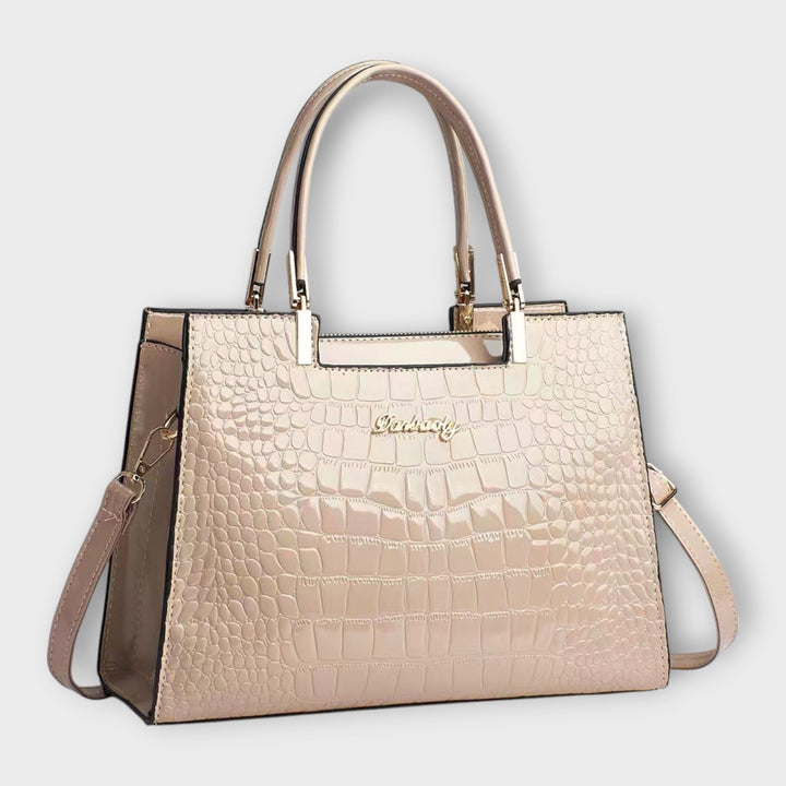 Olívia -  Shiny Crocodile Skin Pattern Handbag