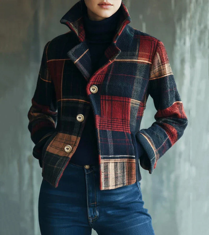 Alice - Warm vintage checked jacket with a timeless style
